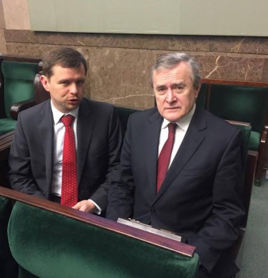Wspólne zdjęcie po spotkaniu z Ministrem Kultury i Dziedzictwa Narodowego prof. Piotrem Glińskim